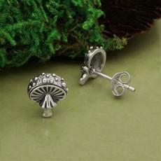 Silver earrings fly agaric from Fairy Positron
