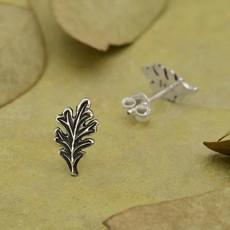 Silver earrings oak leaf from Fairy Positron