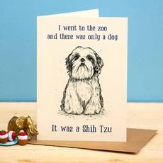 Greeting Card Shih Tzu "One dog in the zoo" from Fairy Positron
