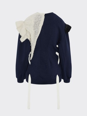 Recycled & Organic Cotton Statement Navy Jumper from Fanfare Label