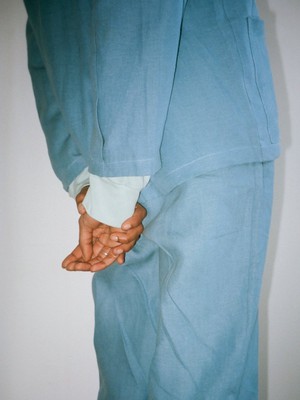 Ethically Made Blue Linen Suit from Fanfare Label