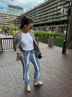 Upcycled White Trim Jeans - Sizes 28 & 30 from Fanfare Label