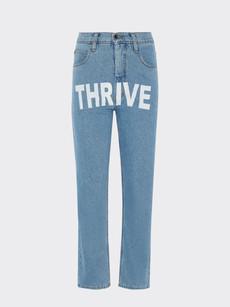 High Waisted Organic & Recycled Thrive Blue Jeans via Fanfare Label