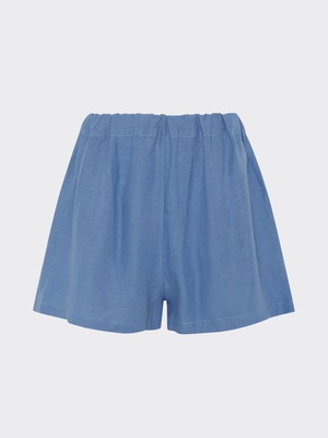 Ethically Made Cornflower Blue Linen Summer Co-ord Short Set from Fanfare Label