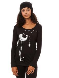Dandelion Longsleeve black via FellHerz T-Shirts - bio, fair & vegan