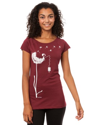 Dandelion Cap Sleeve ruby from FellHerz T-Shirts - bio, fair & vegan