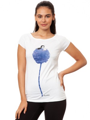 Flower Book Cap Sleeve white from FellHerz T-Shirts - bio, fair & vegan