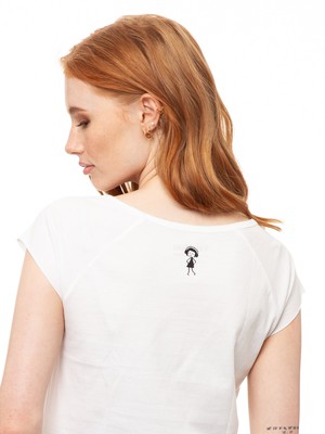 Schwalbenzug Cap Sleeve white from FellHerz T-Shirts - bio, fair & vegan
