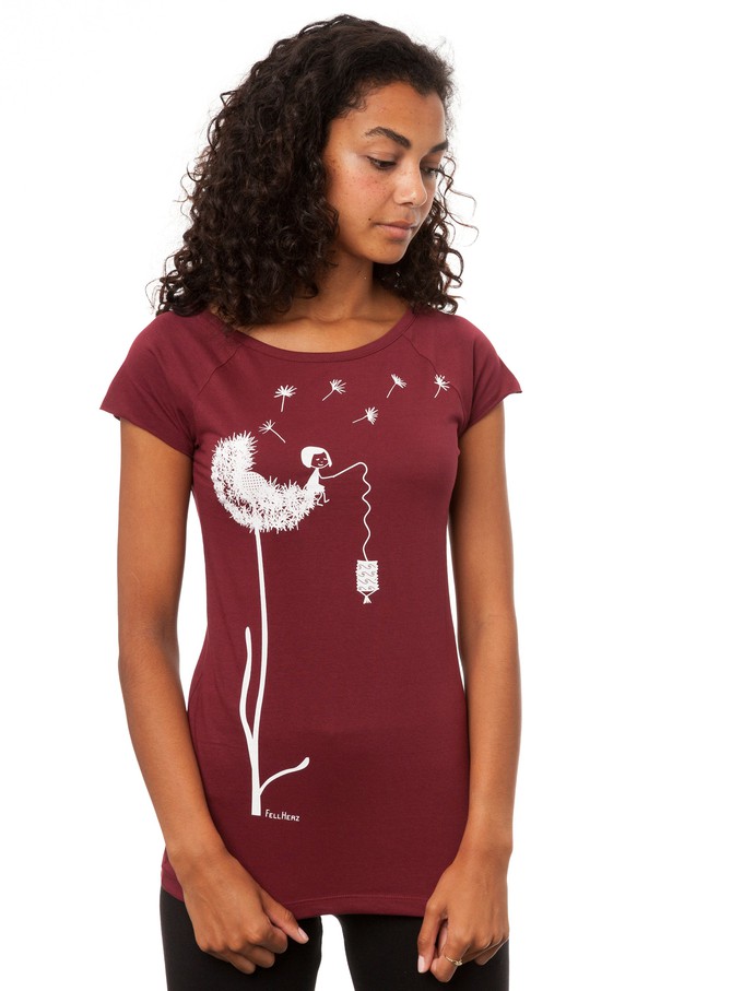 Dandelion Cap Sleeve ruby from FellHerz T-Shirts - bio, fair & vegan