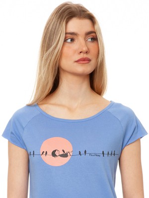 Sunrise Cap Sleeve Cornflower from FellHerz T-Shirts - bio, fair & vegan