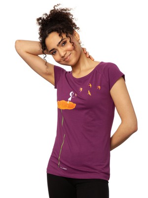 Schwalbenzug Cap Sleeve berry from FellHerz T-Shirts - bio, fair & vegan