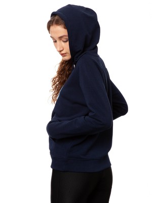Moon Girl Navy Hoodie from FellHerz T-Shirts - bio, fair & vegan