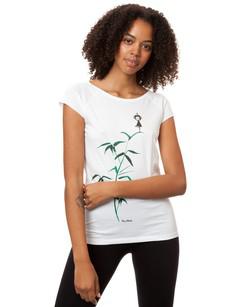 Yoga girl Cap Sleeve white via FellHerz T-Shirts - bio, fair & vegan