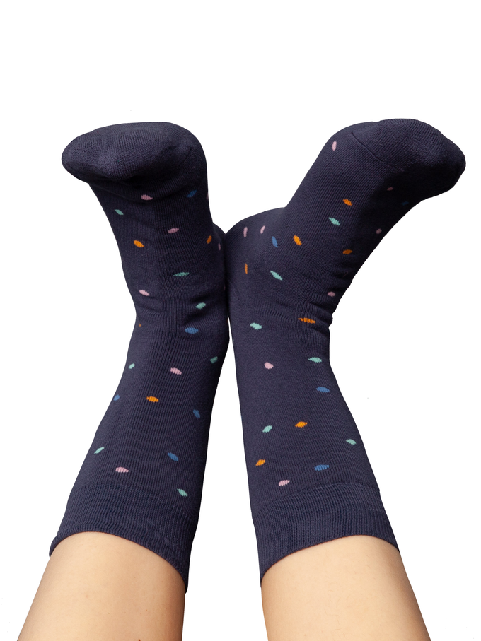 Pack of 3 warm cuddly socks with organic cotton confetti thundercloud from FellHerz T-Shirts - bio, fair & vegan