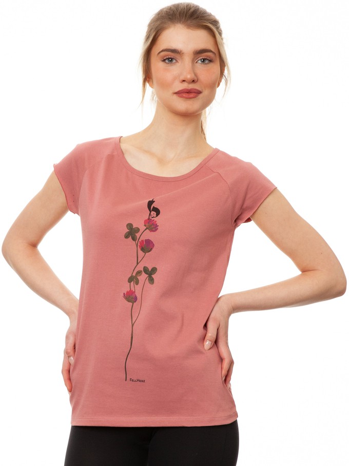 Lucky Clover Cap Sleeve dusty rose from FellHerz T-Shirts - bio, fair & vegan