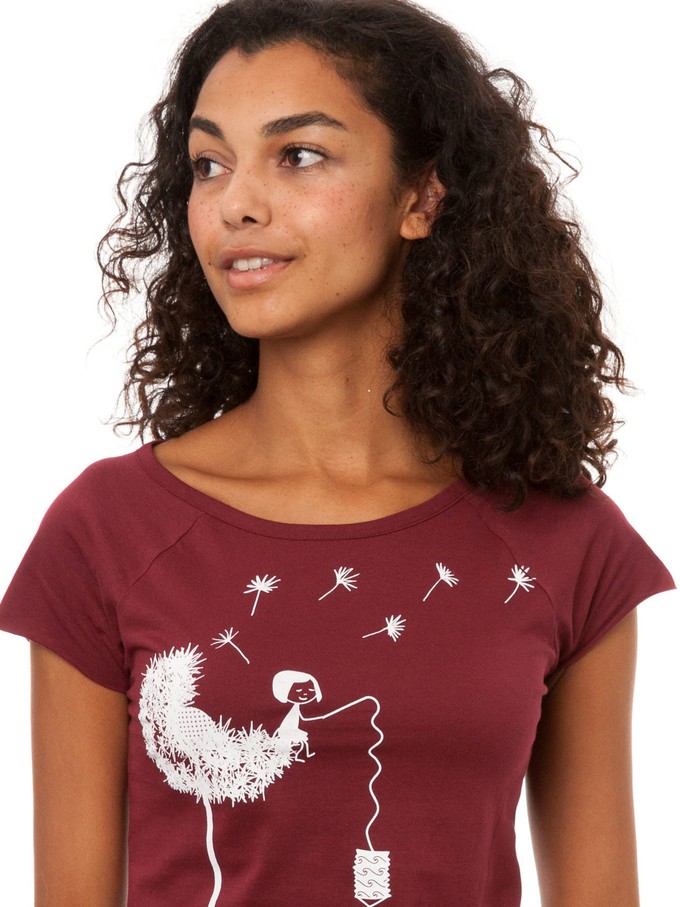 Dandelion Cap Sleeve ruby from FellHerz T-Shirts - bio, fair & vegan