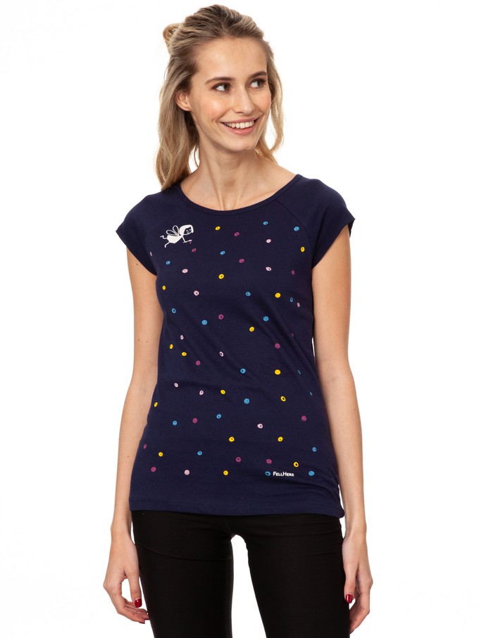 Confetti Girl Cap Sleeve midnight from FellHerz T-Shirts - bio, fair & vegan