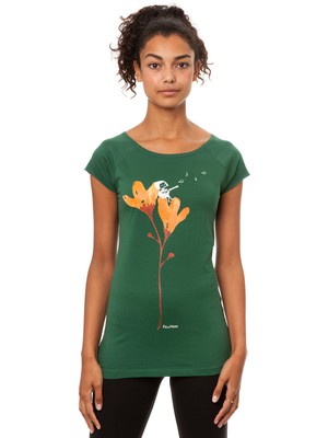 Guitar girl cap sleeve scarab green from FellHerz T-Shirts - bio, fair & vegan
