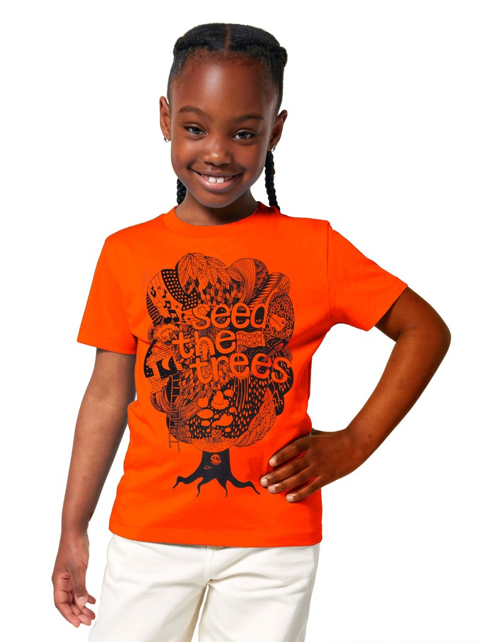 Tree Kids T-Shirt Orange from FellHerz T-Shirts - bio, fair & vegan