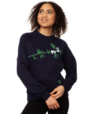 Sloth Raglan Sweater navy from FellHerz T-Shirts - bio, fair & vegan