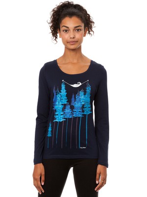 Wood long sleeve navy from FellHerz T-Shirts - bio, fair & vegan