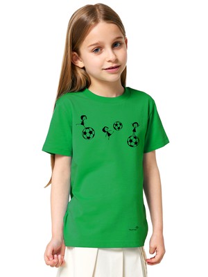 Football Girls Kids T-Shirt fresh green from FellHerz T-Shirts - bio, fair & vegan