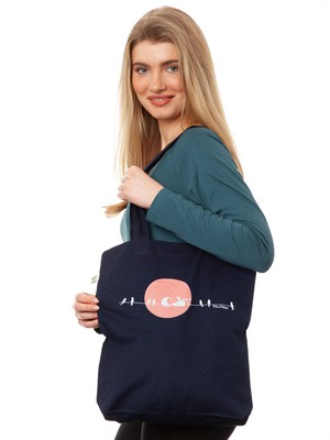 Sunrise Tote Bag navy from FellHerz T-Shirts - bio, fair & vegan