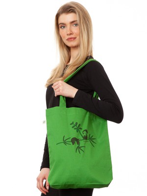 Sloth Tote Bag leaf green from FellHerz T-Shirts - bio, fair & vegan