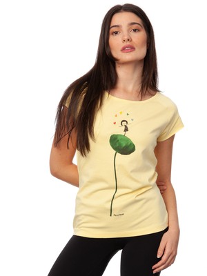 Rainbow Juggleuse Cap Sleeve vanilla from FellHerz T-Shirts - bio, fair & vegan
