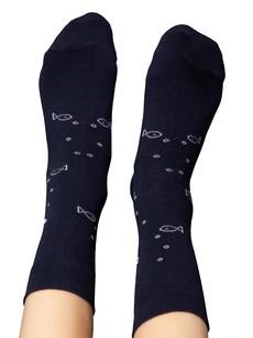 Socks with organic cotton anchor midnight via FellHerz T-Shirts - bio, fair & vegan