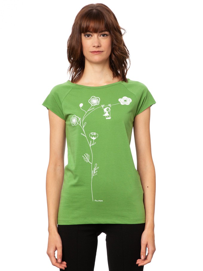 Rocking Girl Cap Sleeve pine from FellHerz T-Shirts - bio, fair & vegan