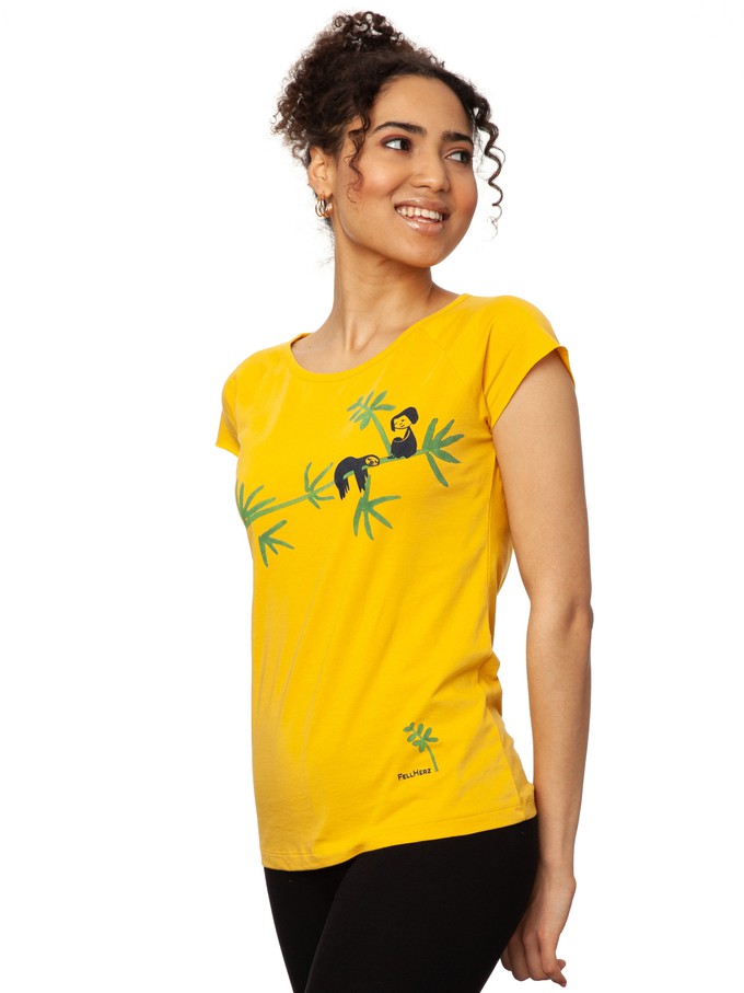 Sloth Cap Sleeve sunshine from FellHerz T-Shirts - bio, fair & vegan