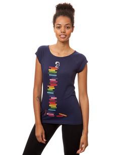 Books Girl Cap Sleeve midnight via FellHerz T-Shirts - bio, fair & vegan