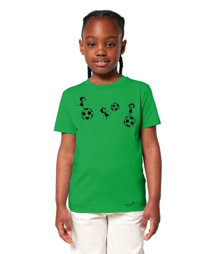 Football Girls Kids T-Shirt fresh green from FellHerz T-Shirts - bio, fair & vegan