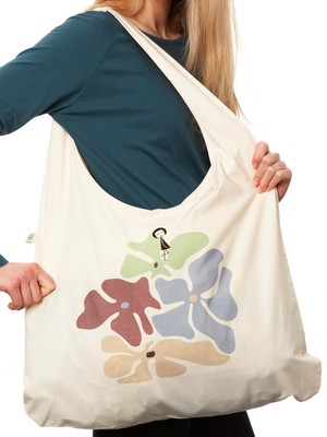 Flower Girl Hobo Bag natural white from FellHerz T-Shirts - bio, fair & vegan