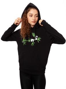 Sloth Hoodie black via FellHerz T-Shirts - bio, fair & vegan