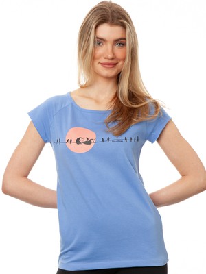 Sunrise Cap Sleeve Cornflower from FellHerz T-Shirts - bio, fair & vegan