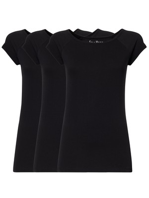 Pack of 3 cap sleeves black from FellHerz T-Shirts - bio, fair & vegan
