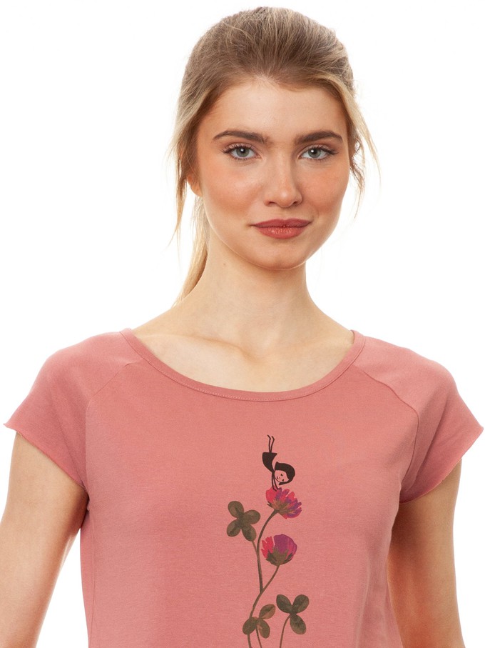 Lucky Clover Cap Sleeve dusty rose from FellHerz T-Shirts - bio, fair & vegan