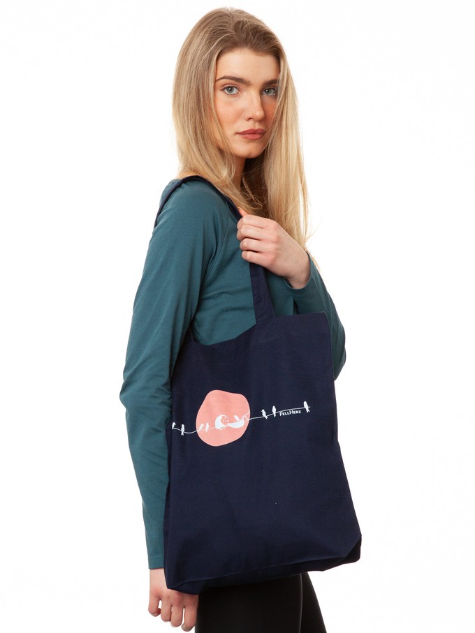 Sunrise Tote Bag navy from FellHerz T-Shirts - bio, fair & vegan