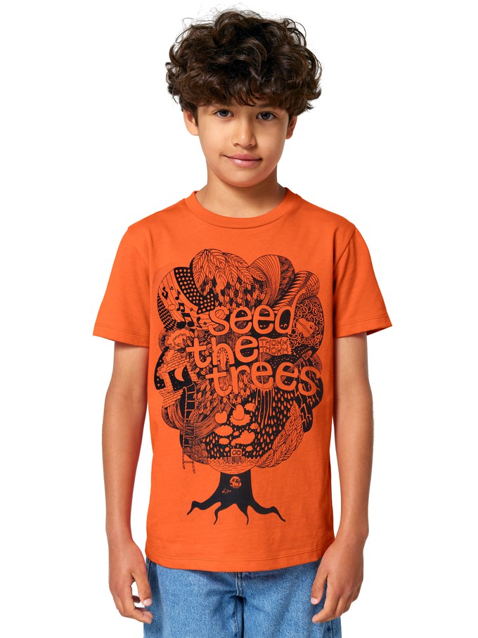 Tree Kids T-Shirt Orange from FellHerz T-Shirts - bio, fair & vegan