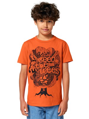 Tree Kids T-Shirt Orange from FellHerz T-Shirts - bio, fair & vegan