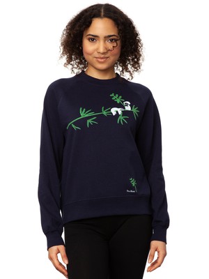 Sloth Raglan Sweater navy from FellHerz T-Shirts - bio, fair & vegan