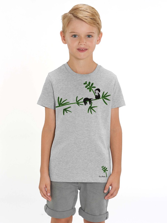 Sloth Kids T-Shirt gray melange from FellHerz T-Shirts - bio, fair & vegan