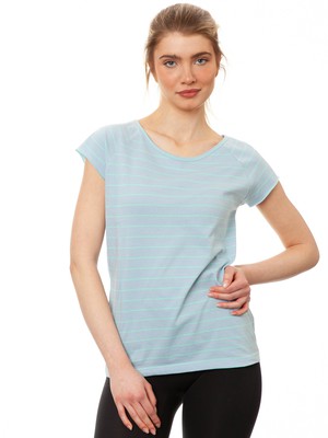 Cap Sleeve striped light blue mint from FellHerz T-Shirts - bio, fair & vegan