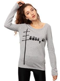 Make some noise long sleeve heather grey via FellHerz T-Shirts - bio, fair & vegan