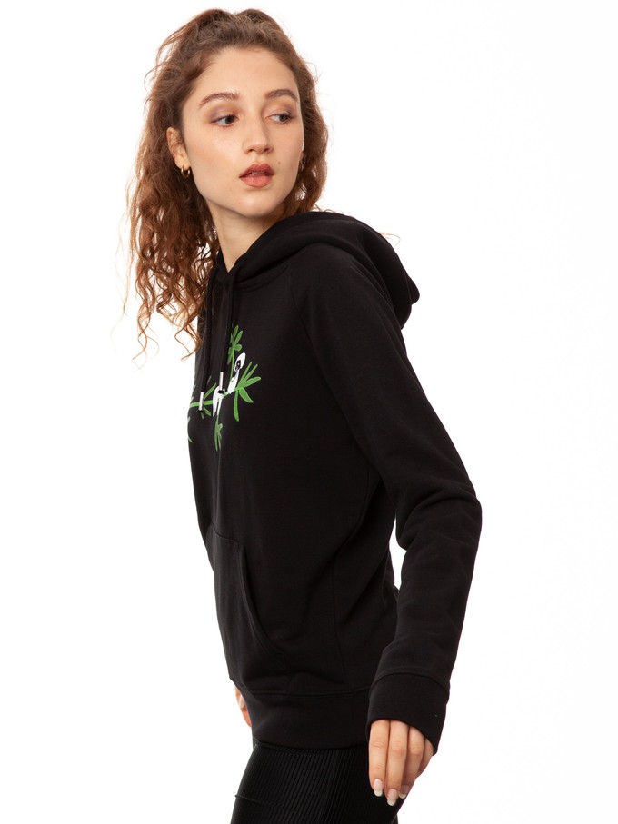 Sloth Hoodie black from FellHerz T-Shirts - bio, fair & vegan