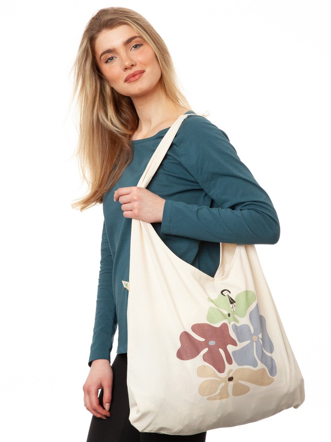 Flower Girl Hobo Bag natural white from FellHerz T-Shirts - bio, fair & vegan