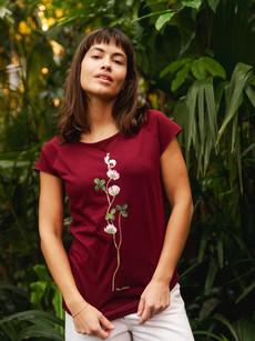 Lucky Clover Cap Sleeve ruby via FellHerz T-Shirts - bio, fair & vegan