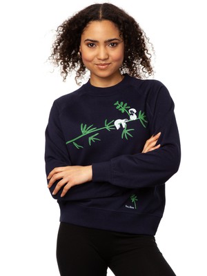 Sloth Raglan Sweater navy from FellHerz T-Shirts - bio, fair & vegan